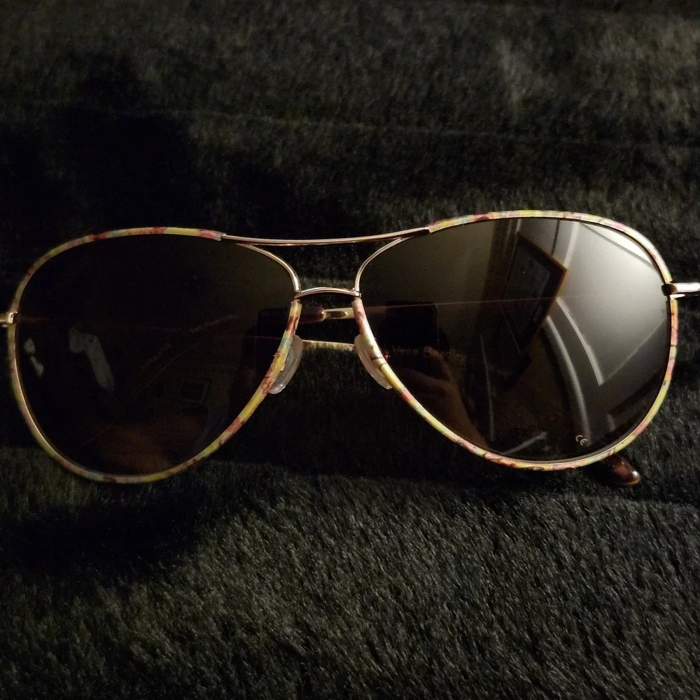 Vera Bradley Tutti Frutti VB Barbara 60[]11-135 Aviator Floral Sunglasses Amber